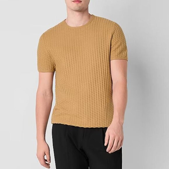 J. Ferrar Men's Crew Neck Short Sleeve Pullover Sweater Florence Brown Size XL - Picture 4 of 6